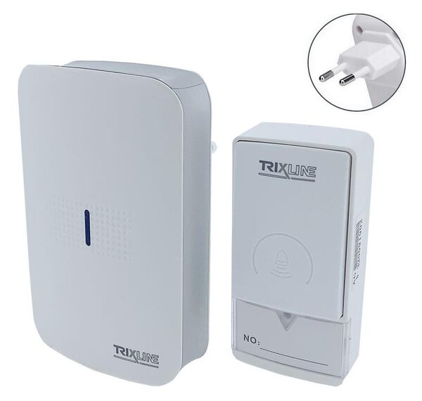 Bezdrátový zvonek do zásuvky PIEZO BELL 230V + 1x23A IP40 bílá