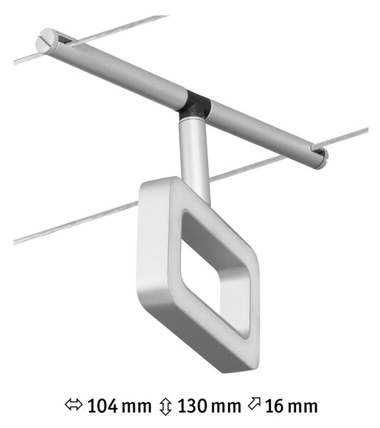 Paulmann 94482 CorDuo Frame, spot lankového systému 4,8W 3000K, matný chrom/chrom