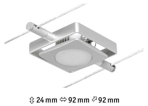 Paulmann 94421 CorDuo MacLED, spot lankového systému 4,5W 3000K matný chrom/chrom