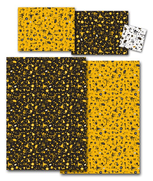 Povlečení Veba GEON tisk Halloween černooranžová Velikost: 140x200 cm + 70x90 cm