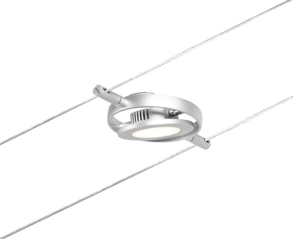 Paulmann 94415 CorDuo RoundMac, spot lankového systému, 4,5W LED 3000K, matný chrom/chrom