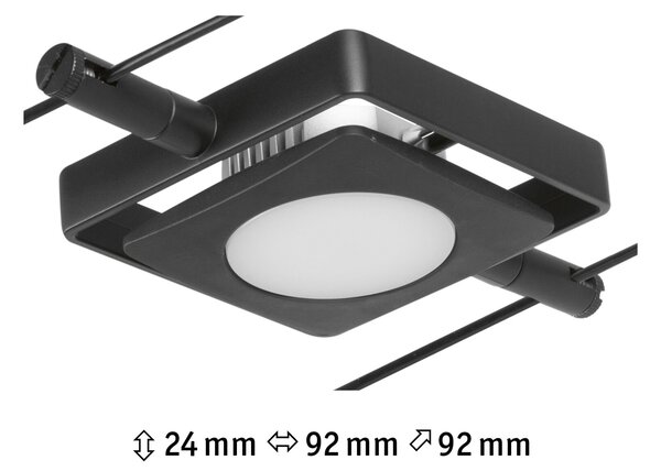 Paulmann 94425 CorDuo MacLED, spot lankového systému 4,5W 3000K černá/chrom