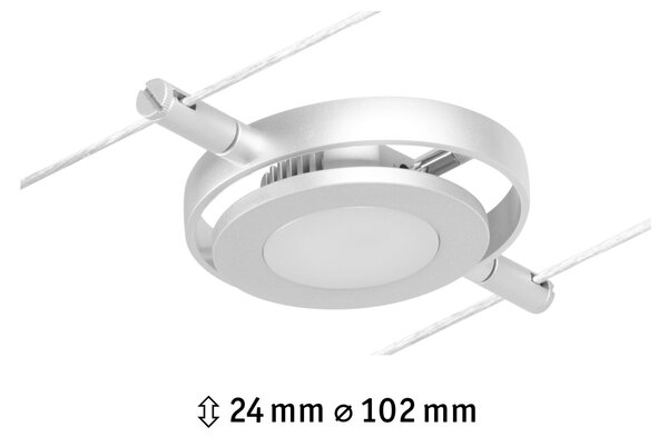Paulmann 94415 CorDuo RoundMac, spot lankového systému, 4,5W LED 3000K, matný chrom/chrom