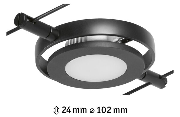 Paulmann 94419 CorDuo RoundMac, spot lankového systému, 4,5W LED 3000K, černá