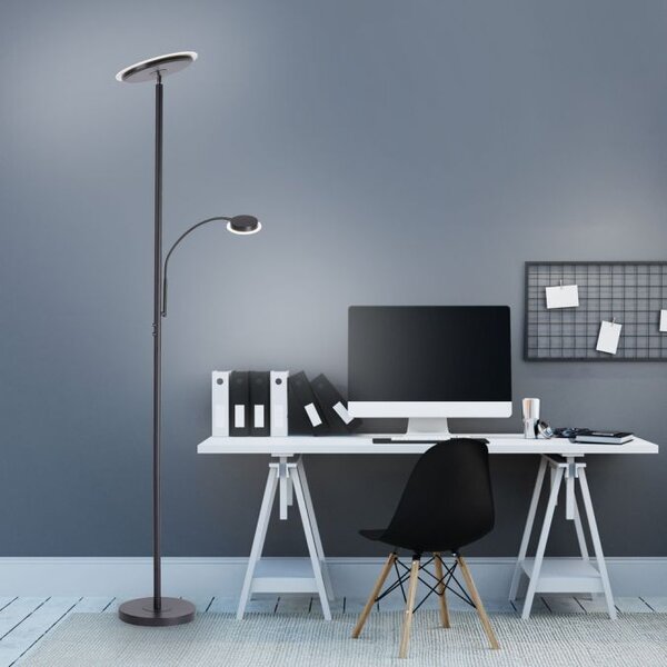 JUSTLIGHT Stojací LED lampa HANS, 22W, v. 193 cm, stmívatelná
