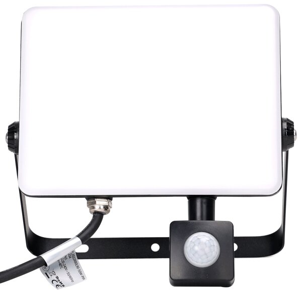 Aigostar - LED Reflektor se senzorem LED/50W/230V 4000K IP65 černá