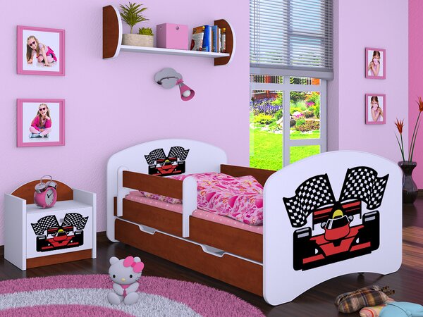 Happy Babies Dětská postel Happy - ferrari Velikost spací plochy: 160x80, Barva: modrá, Šuplík: ANO
