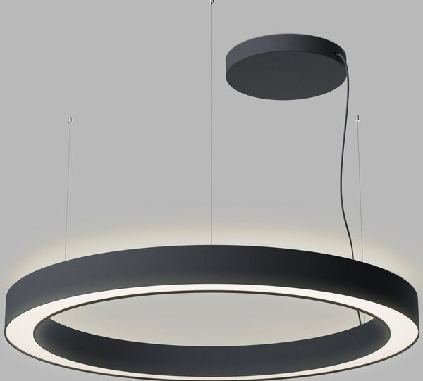 LED2 3276573DT Saturn Slim 2 P/N-Z 100, závěsné kruhové svítidlo, 80+40W LED 2700K/3000K/4000K,TRIAK, černé, prům. 100cm