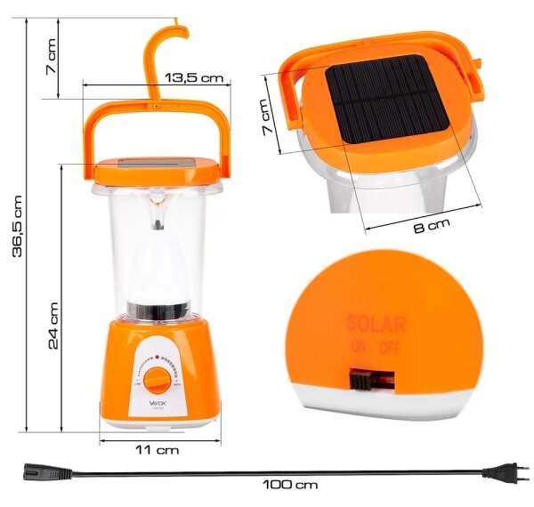 LED Nabíjecí solární lampa s funkcí powerbanky LED/230V 710 lm 1600 mAh