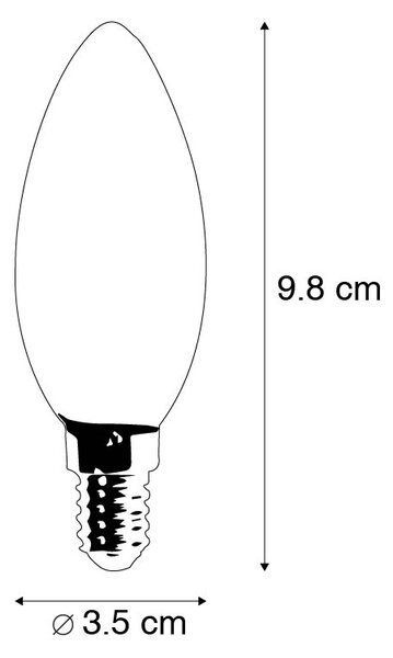 Sada 5 stmívatelných LED svíček E14 B35 5W 380lm 2700K