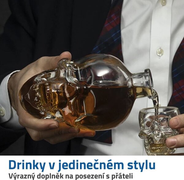 Karafa křišťálová lebka 400 ml
