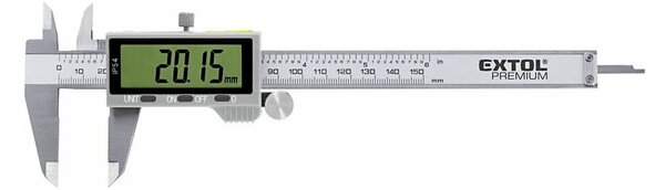 Extol Premium - Digitální posuvné kovové měřítko 0-150 mm 1xCR1632 IP54