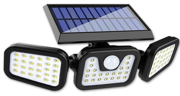 LED Solární reflektor se senzorem LED/15W/3,7V 2400 mAh IP54 4500K