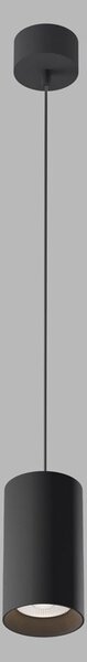 LED2 3480523 Tiny II L Z, černé závěsné svítidlo, 8W 2700K, Ø 7,5cm, výška 13,4cm