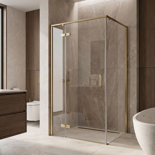 Sprchový kout Rea Bruno 120x90 Brush Gold