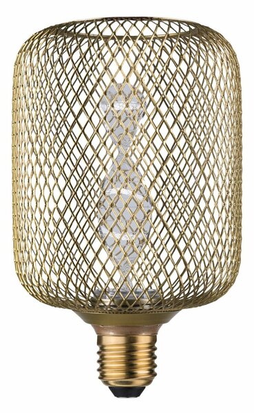 PAULMANN Kovic Glow Standard 230V LED žárovka Zyl E27 Helix 3,5W 1800K mosaz 290.84