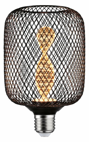 PAULMANN Kovic Glow Standard 230V LED žárovka Zyl E27 Helix 3,5W 1800K černá 290.82