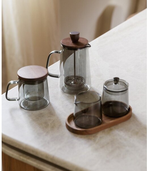 Šedá skleněná moka konvička 350 ml Luma – S|P Collection
