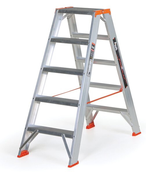 Oboustranné hliníkové schůdky ALVE PREMIUM, 2x5 stupňů, výška 1,07 m