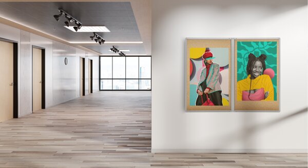 Allboards,Korková vitrína v hliníkovém rámu - 150x100 cm,SC1510C