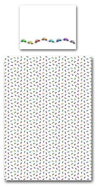Povlečení Veba GEON tisk Barevná autíčka Velikost: 140x200 cm + 70x90 cm
