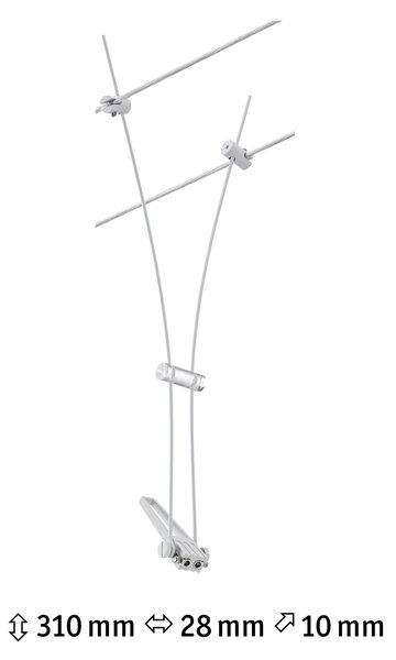Paulmann 94488 Comet, bílý spot pro lankový systém, 1xGU5,3 max.50W