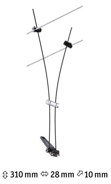 Paulmann 94489 Comet, černý spot pro lankový systém, 1xGU5,3 max.50W