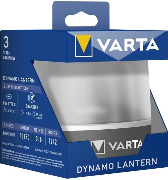 Varta 17670101111 - LED Nabíjecí svítidlo DYNAMO LANTERN LED/5V 350 mAh IP54