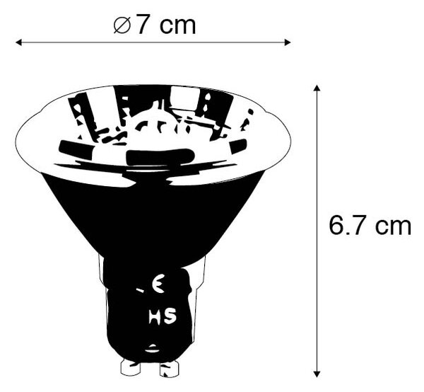 GU10 3-stupňová stmívatelná žárovka LED AR70 6W 320lm 2000-3000K
