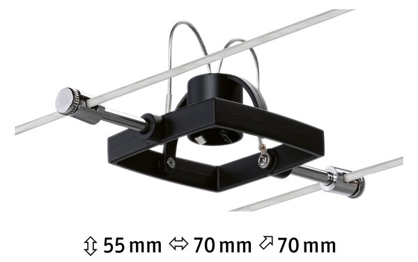 Paulmann 94291 Mac2, spot pro lankový systém, 1x GU5,3, 12V, černá
