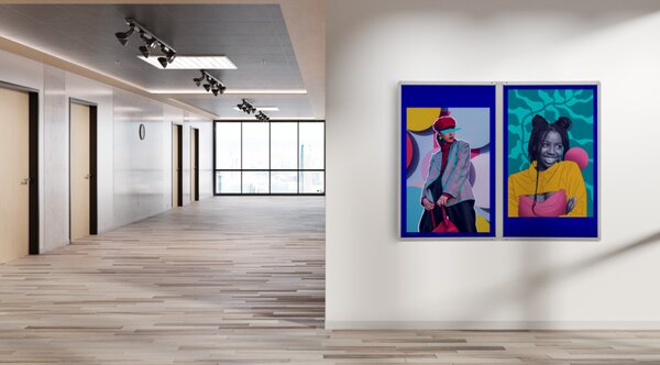 Allboards,Textilní modrá vitrína v hliníkovém rámu - 240x120 cm,SC2412FN
