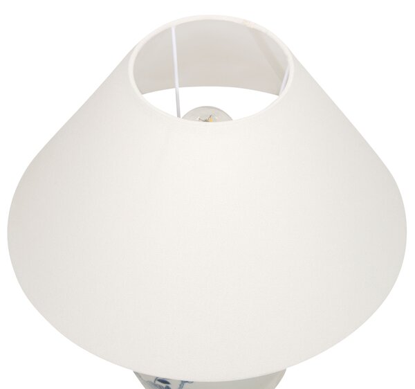 Stolní lampa MAGROS Porcelán Bílá/Modrá