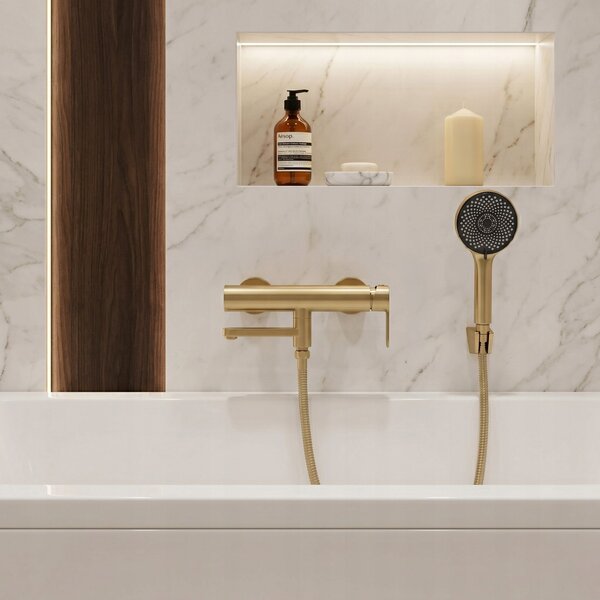Sprchová hadice Rea Brush Gold 150 cm