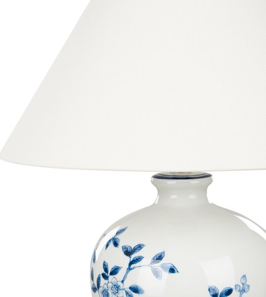 Stolní lampa MAGROS Porcelán Bílá/Modrá