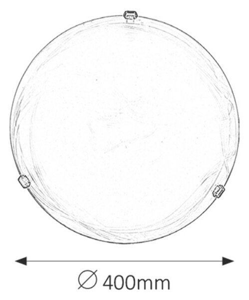 Rabalux 3303 ALABASTRO - Stropní skleněné svítidlo, tmavé packy 2 x E27, Ø 40cm (Stropní levné svítidlo s alabastrovým sklem)