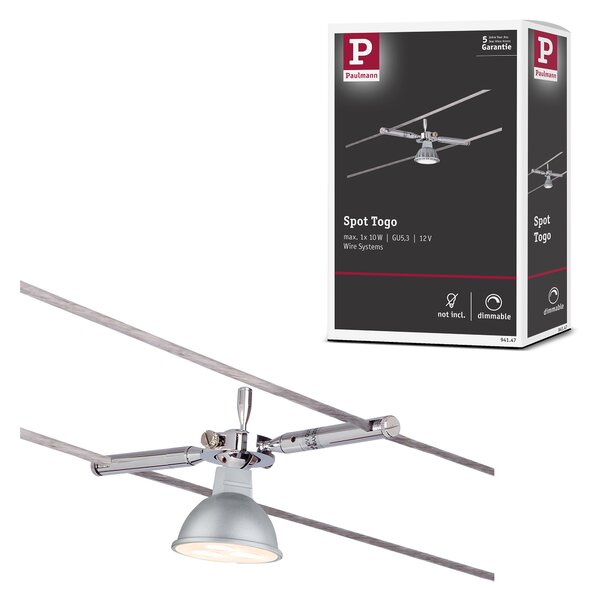 Paulmann 94147 Togo, spot pro lankový systém, max 1x10W LED 12V, chrom