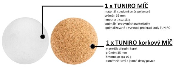 TUNIRO BASIC Stolní fotbálek, 75 kg, bílý