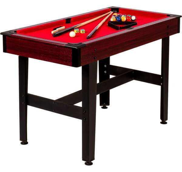 GamesPlanet® Kulečníkový stůl pool biliard 4 ft, červený
