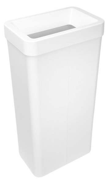 Odpadkový koš na tříděný odpad Caimi Brevetti Maxi W,85 L, bílý, sklo čiré