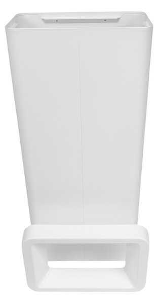 Odpadkový koš na tříděný odpad Caimi Brevetti Maxi W,85 L, bílý, sklo čiré