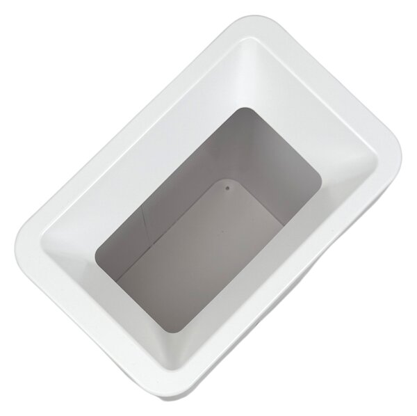 Odpadkový koš na tříděný odpad Caimi Brevetti Maxi W,85 L, bílý, sklo čiré