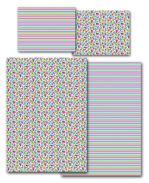 Povlečení Veba GEON tisk Folklorní ptáčci Velikost: 140x200 cm + 70x90 cm