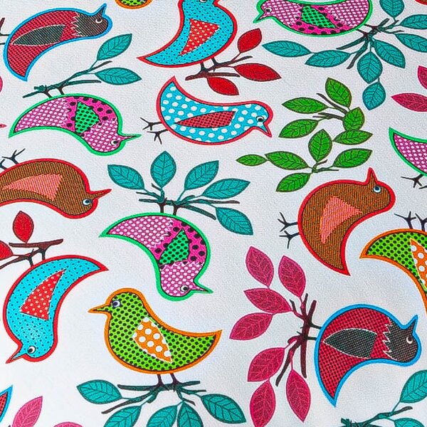 Povlečení Veba GEON tisk Folklorní ptáčci Velikost: 140x200 cm + 70x90 cm