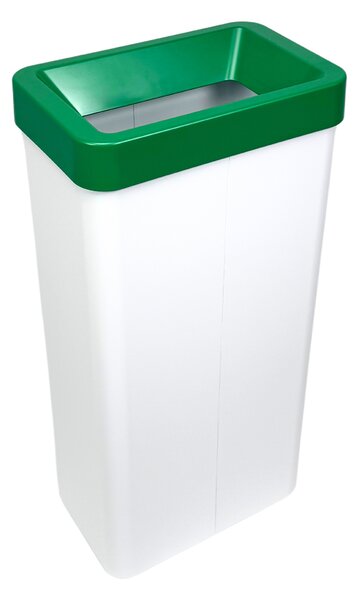 Odpadkový koš na tříděný odpad Caimi Brevetti Maxi W,85 L, zelený, sklo barevné