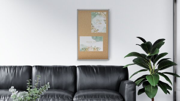 Allboards,Korková vitrína v hliníkovém rámu - 90x60 cm,SC96C