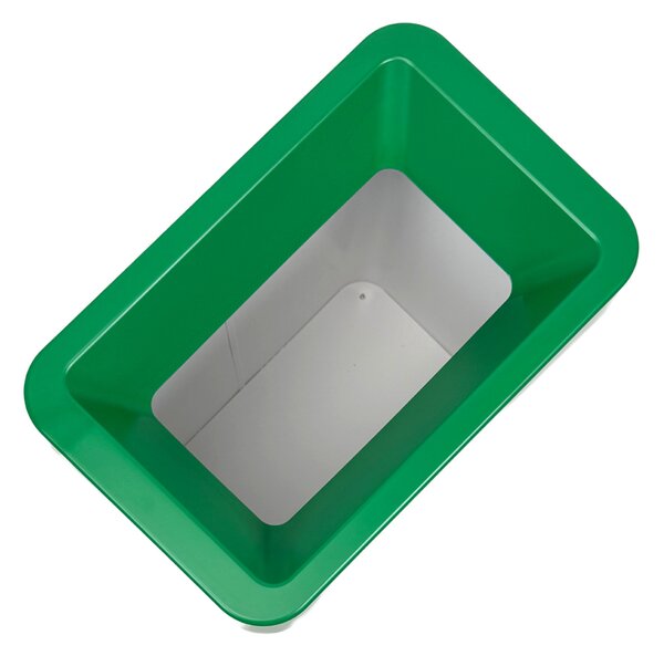 Odpadkový koš na tříděný odpad Caimi Brevetti Maxi W,85 L, zelený, sklo barevné