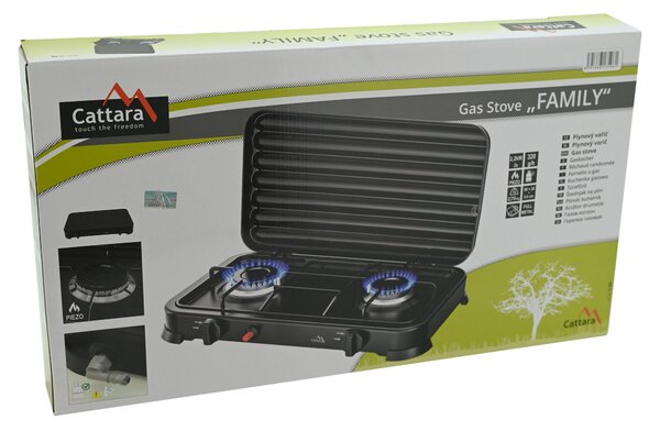 CATTARA Plynový vařič Traveler FAMILY DUO Cattara