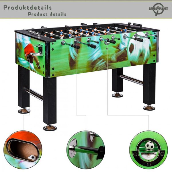 GamesPlanet Profi fotbálek Leeds, 140x73x87 cm, sv. motiv