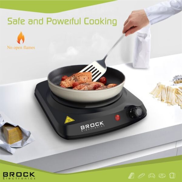 Elektrický sklokeramický vařič Brock, 1 plotýnka 18cm, 1200W, černý