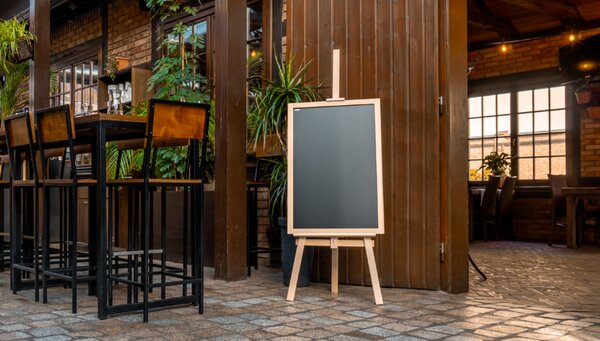 Allboards, tabule černá křídová v přírodním dřevěném rámu 60x40 cm,TB64D